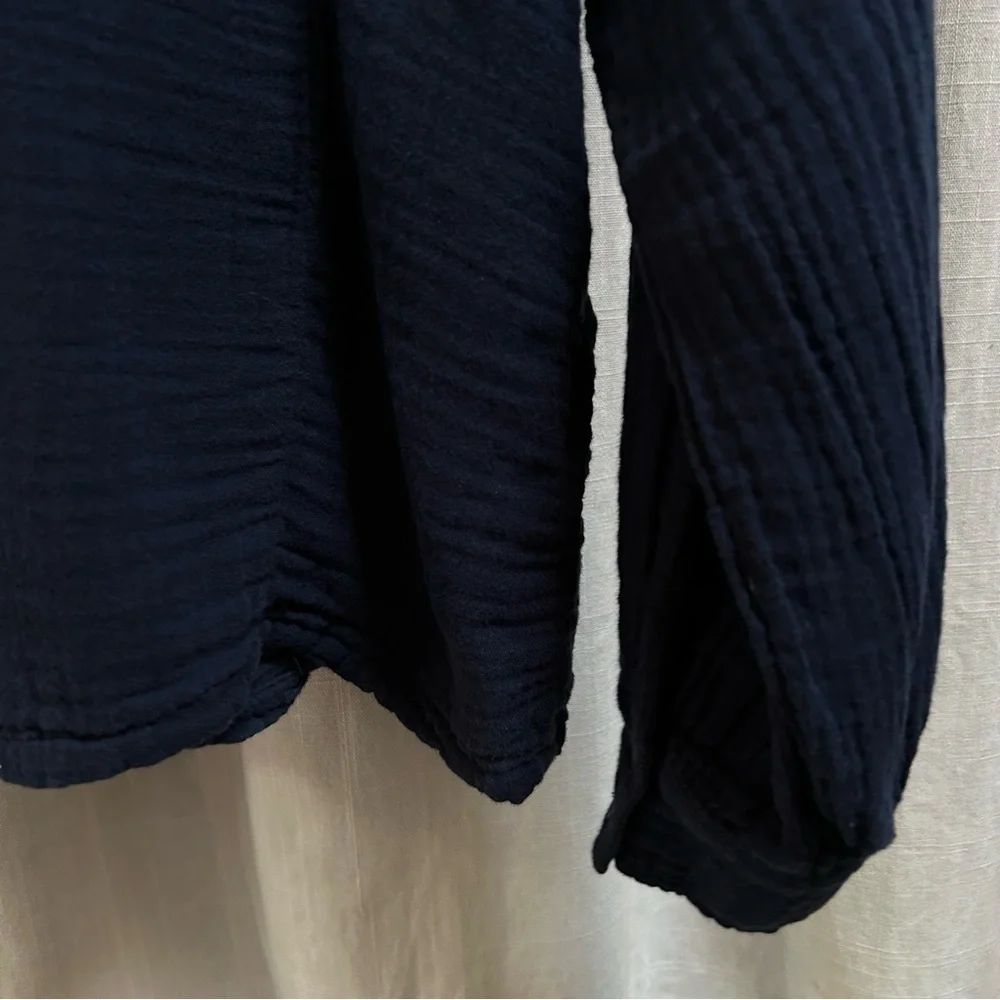 Xirena Dahlia Long Sleeve Gemma Shirt navy blue size XS - Picture 8 of 16